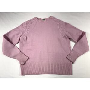 United Colors of Benetton XS Pink Merino wool blend crew neck Sweatshirt
